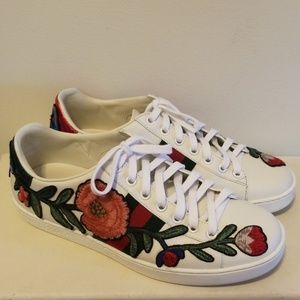 AUTHENTIC GUCCI Floral Ace Sneakers